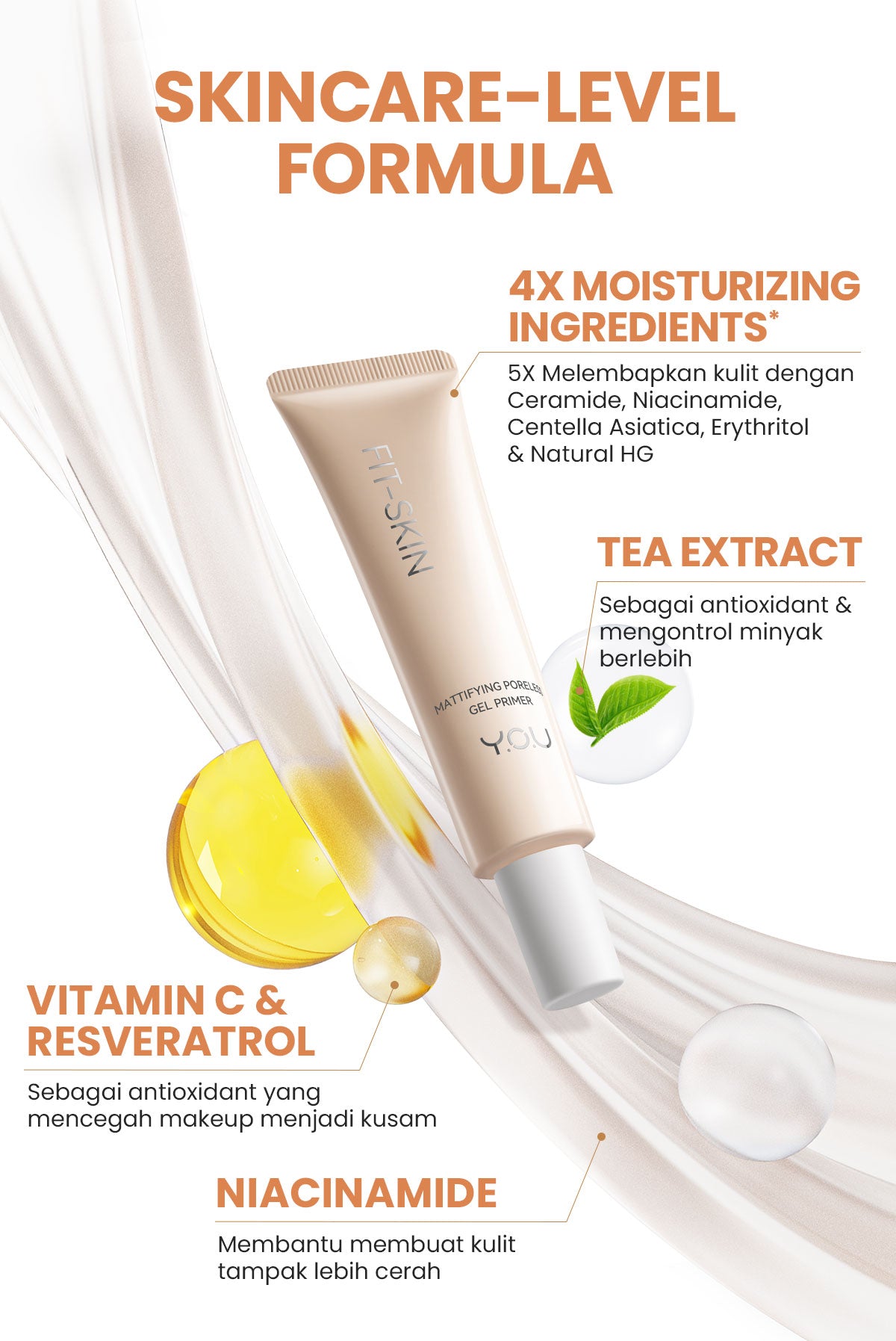 YOU Fit Skin Poreless Gel Primer Makeup + CT Skin Tint Bundle