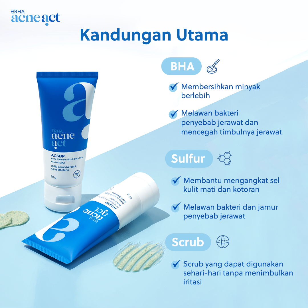 ERHA Bundle Acneact Acne Treatment Series - Paket Perawatan Kulit Wajah Jerawat