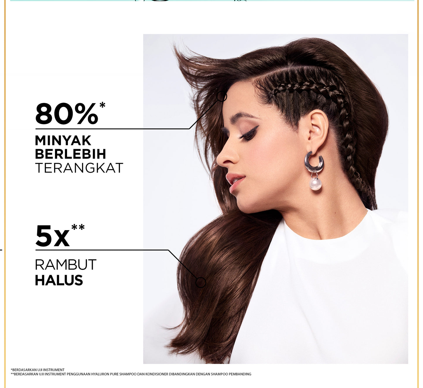 [BARU] L'Oreal Paris Hyaluron Pure 72H Purifying Shampoo - Perawatan Rambut Bebas Lepek dan Rambut Halus tahan hingga 72jam - Shampoo 280ml - Kulit Kepala Berminyak dan Rambut Kering