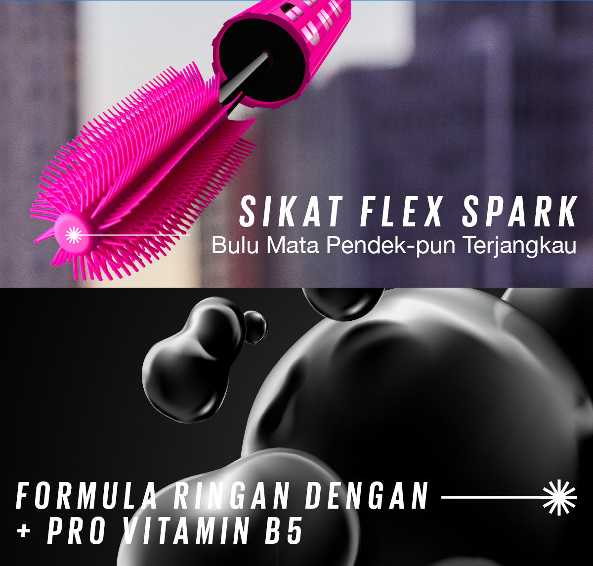 MAYBELLINE OFFICIAL Firework Waterproof Mascara 6ml - Bulu Mata Mekar Tahan 24 Jam Dramatis Maskara Eye Make up Black Tanpa Gumpal Panjang no clump volume lash lift bulu mata palsu