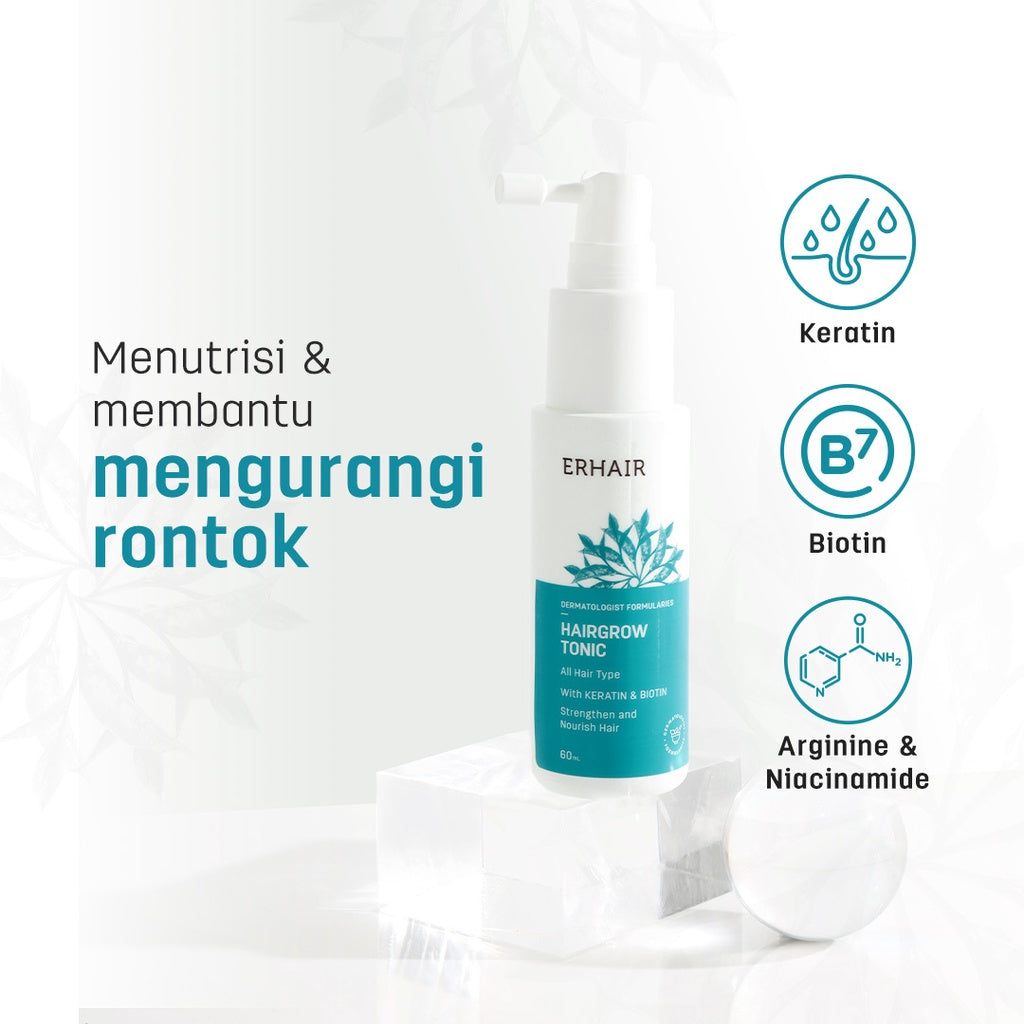 ERHAIR Bundle Hairgrow Shampoo 100ml & Tonic 60ml - Sampo & Tonik Anti Rambut Rontok