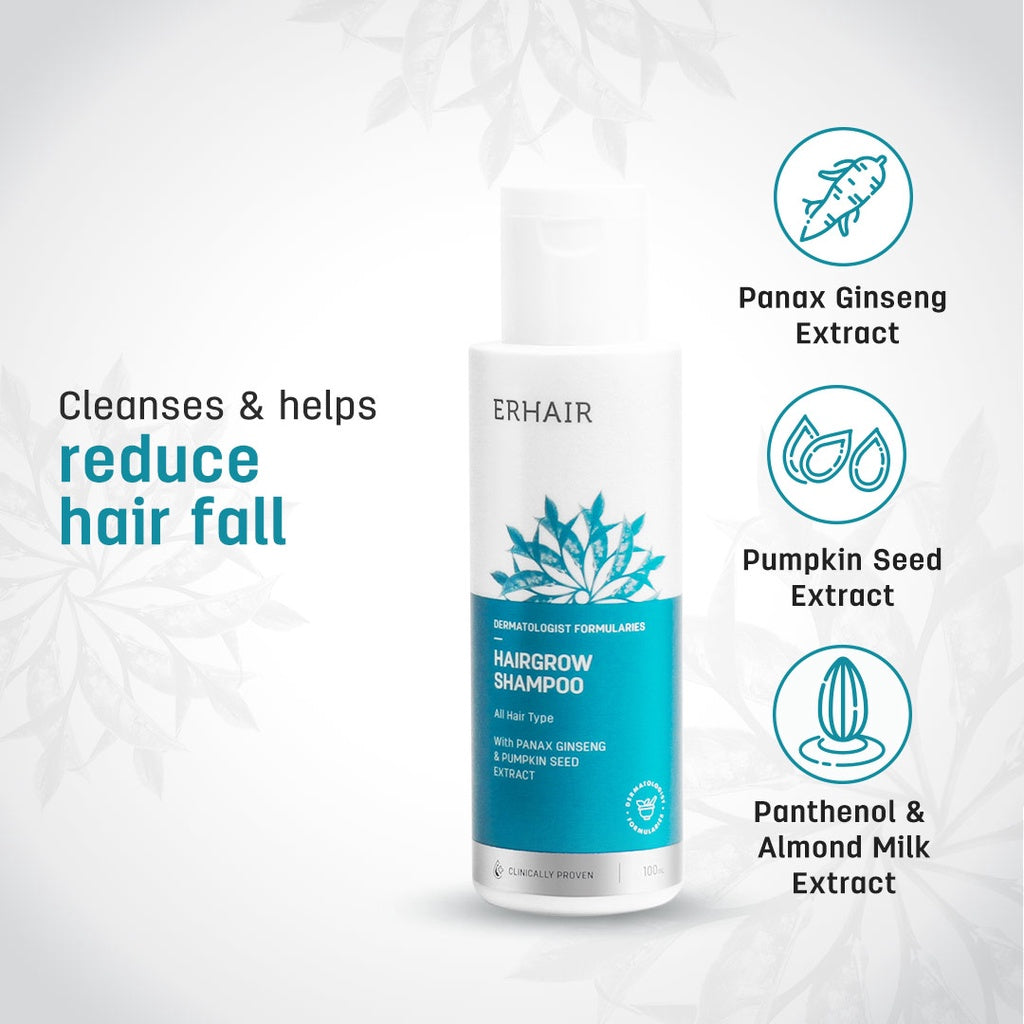 ERHAIR Bundle Hairgrow Shampoo 100ml & Tonic 60ml - Sampo & Tonik Anti Rambut Rontok