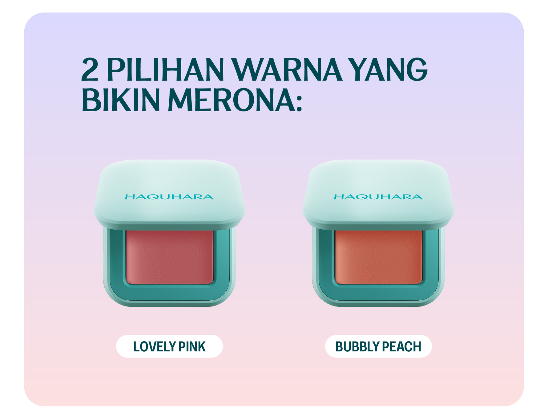 Haquhara Blushy Ever After Cream Blush / Blush On Cream / Perona Wajah Shades Pink / Peach