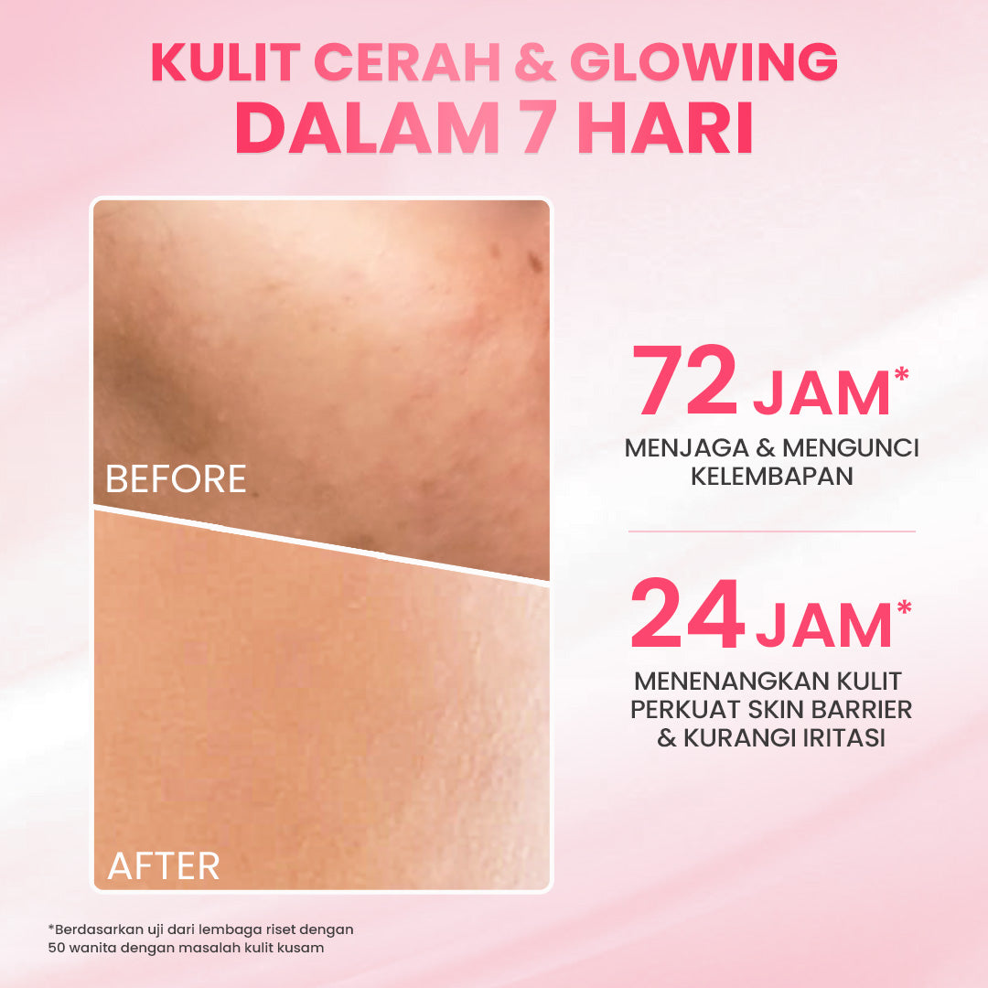 Hanasui Glow Expert Night Cream New Improved Formula - Gel Cream Ringan & Kunci Kelembaban Mencerahkan & Menghaluskan - Niacinamide & Genowhite