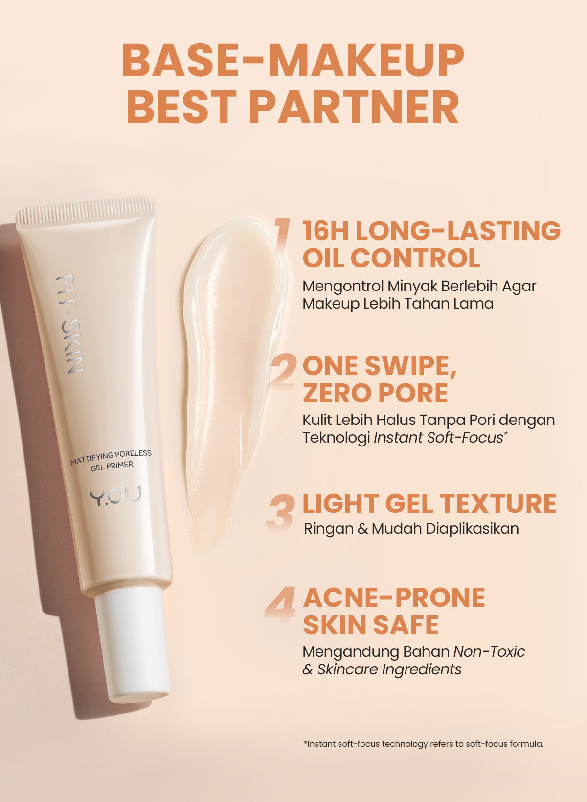 YOU Fit Skin Poreless Gel Primer Primer Primer Makeup