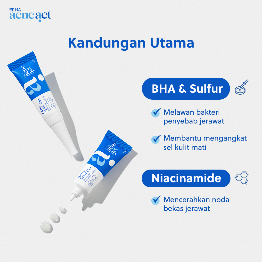ERHA Bundle Acneact Acne Treatment Series - Paket Perawatan Kulit Wajah Jerawat