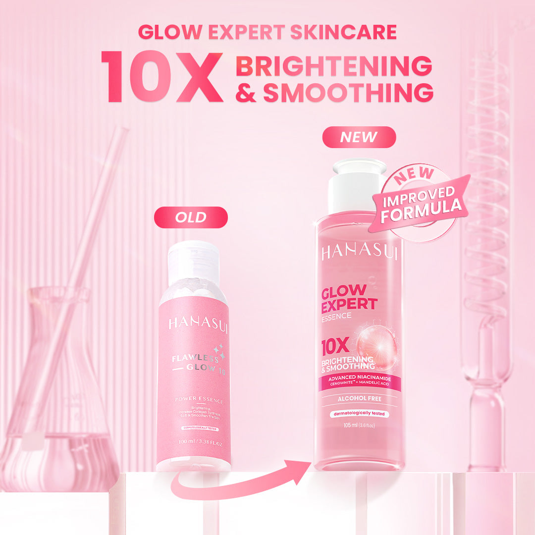 Hanasui Glow Expert Toner Essence New Improved Formula - Hidrasi Maksimal Mencerahkan & Menghaluskan - Niacinamide & Genowhite