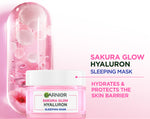 GARNIER Sakura Glow Ceramide Skin Barrier Sleeping Mask Night Cream Krim Malam Mencerahkan 50 ml Moisturizer Tone Up Glowing Skincare - pelembab wajah pemutih wajah