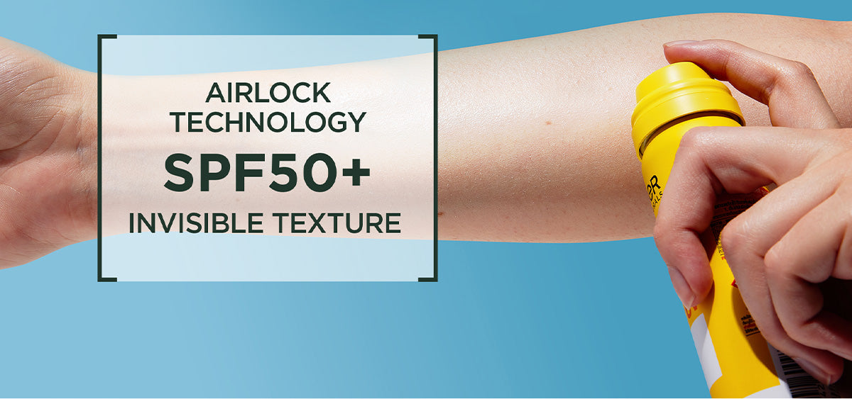 GARNIER Super UV Invisible Air-Mist Sunscreen SPF50+ PA++++ 75 ml | Sunscreen Spray UV Mist Sun Shield Tabir Surya