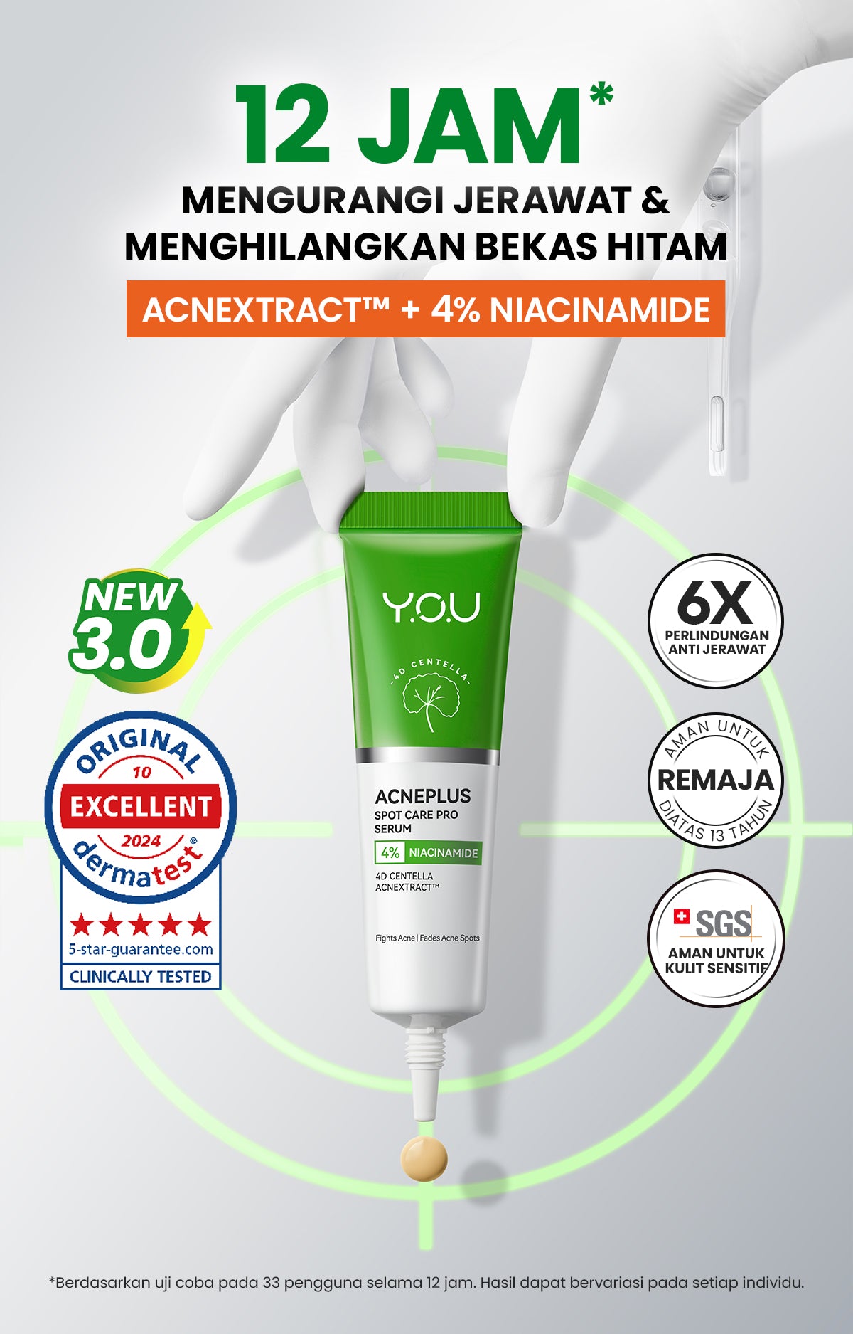 [NEW UPGRADED] YOU AcnePlus Spot Care Pro Serum Obat Totol Jerawat B5 Barrier Moisturizer Gel Obat Bekas Jerawat Kulit Sensitif Kulit Berjerawat [Hot Selling]