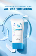 YOU Sunbrella Triple UV Elixir Sunscreen SPF50+ PA++++ Tabir Surya Oil Control untuk Kulit Berminyak UVA UVB Blue Light Oily Skin Sunbrella Sunscreen Paket 2in1 Skincare Bundle Triple UV 2 in 1 [Hot Selling]