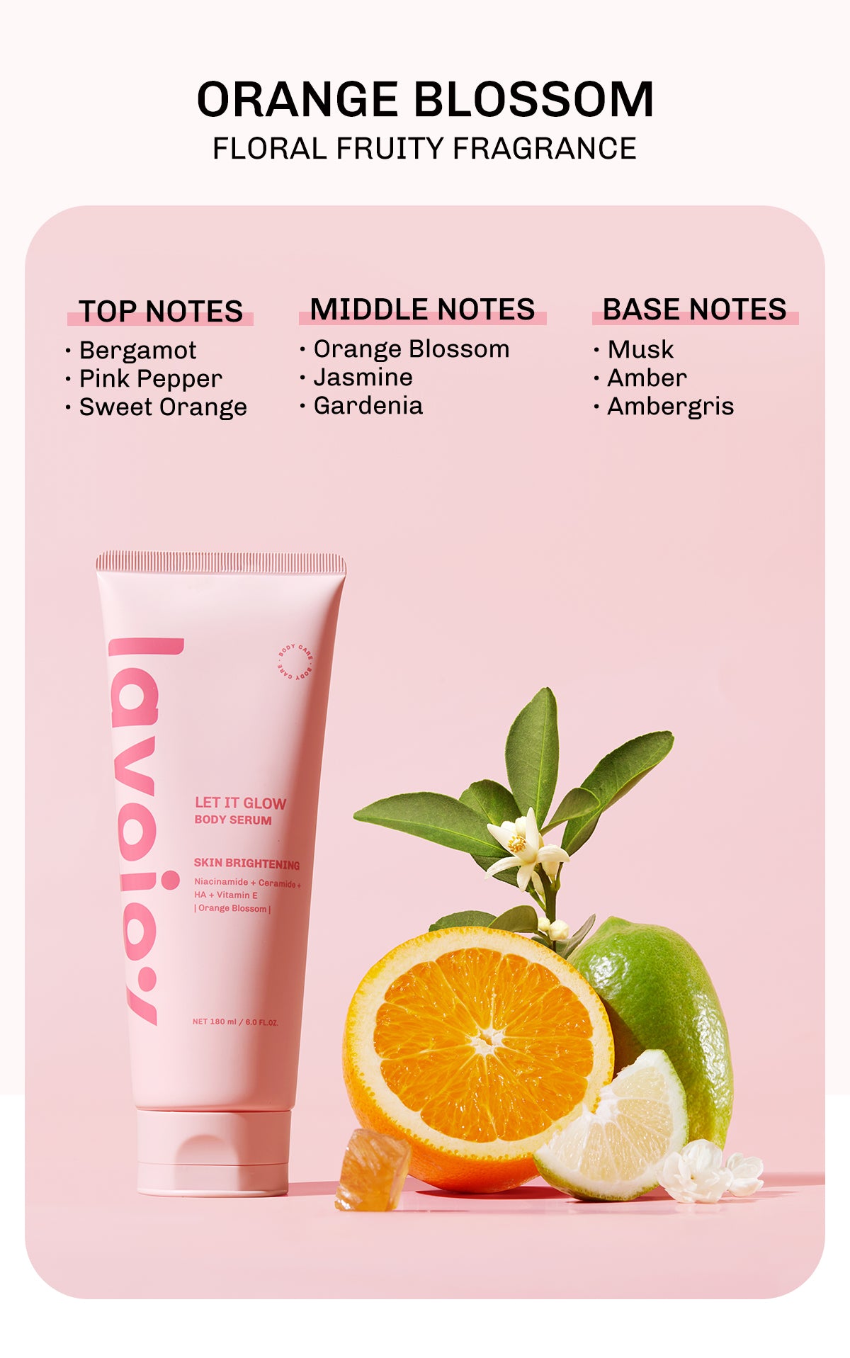 Lavojoy Let It Glow Black Opium Body Serum Skin Brightening Upgraded Version | Body Lotion Untuk Mencerahkan Dan Melembabkan Kulit Dengan Niacinamide + Ceramide + Vitamin E