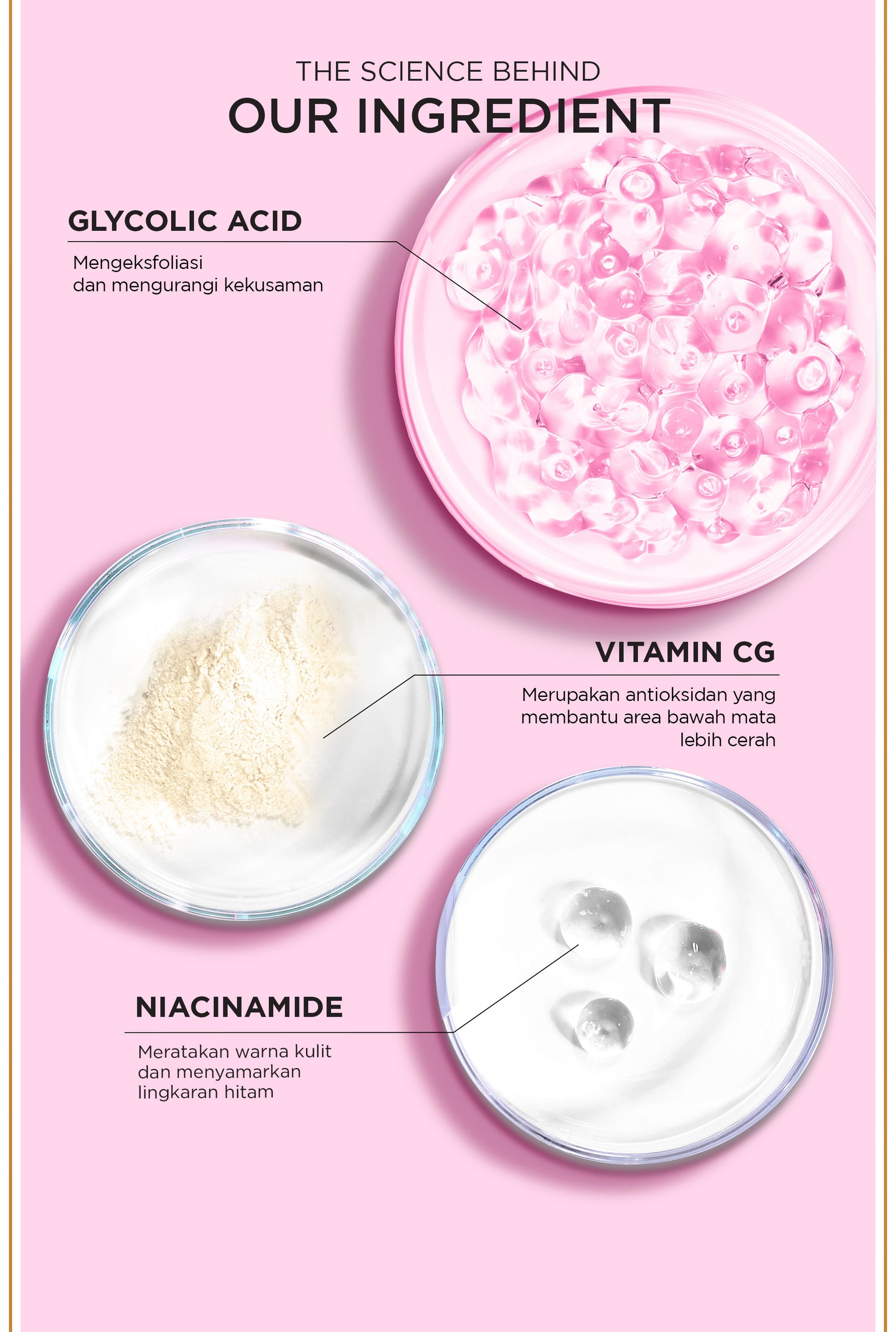 L'Oreal Paris Glycolic Bright Dark Circle Eye Serum 20ml Aplikator Boba - Skincare untuk Samarkan Mata Panda dengan Niacinamide