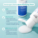 ERHA Acneact AHA BHA & Niacinamide Clarifiying Toner 60ml - Toner Wajah Eksfoliasi  Jerawat & Minyak