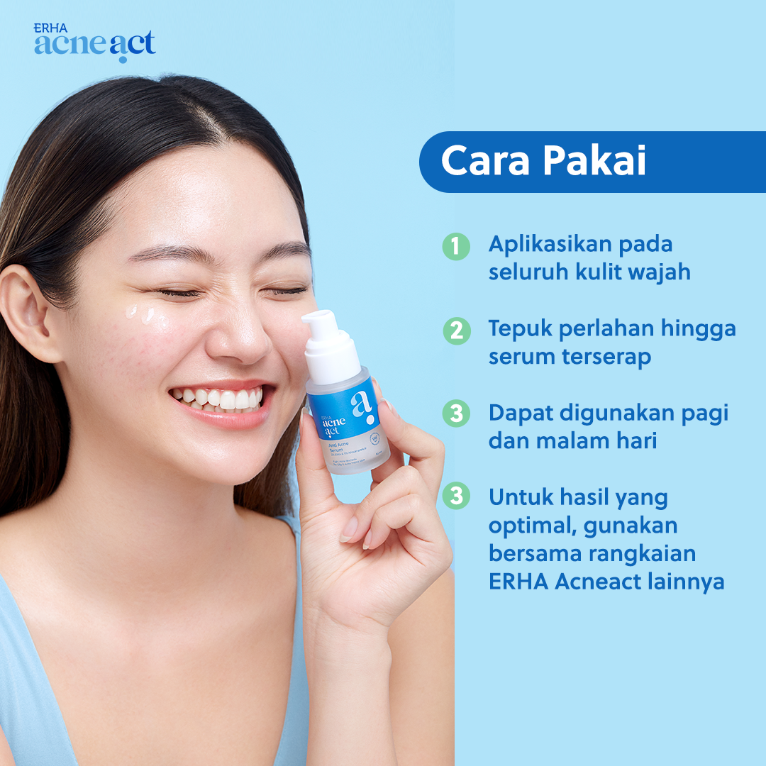 ERHA Acneact Anti Acne Serum 30ml - Serum Kulit Minyak dan Jerawat | Salicylic Acid | Niacinamide