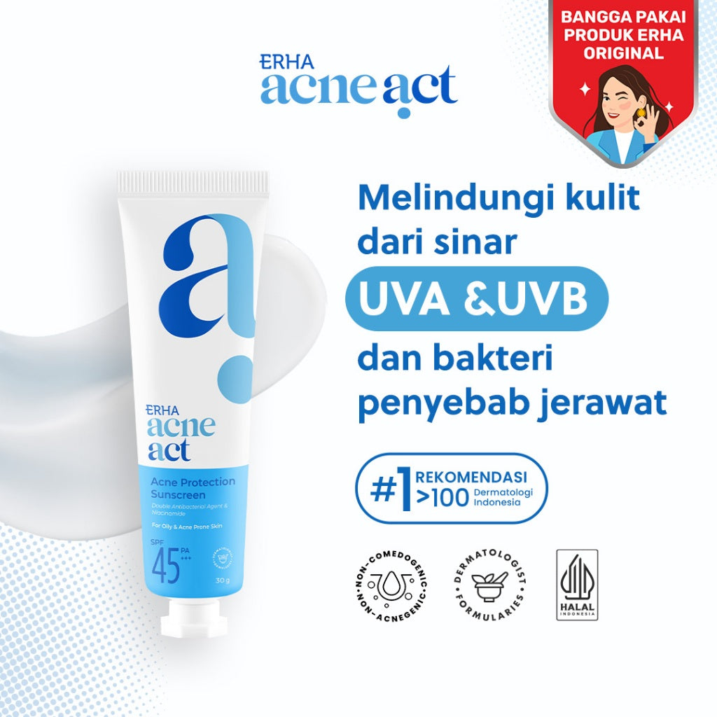 ERHA Bundle Acneact Acne Treatment Series - Paket Perawatan Kulit Wajah Jerawat