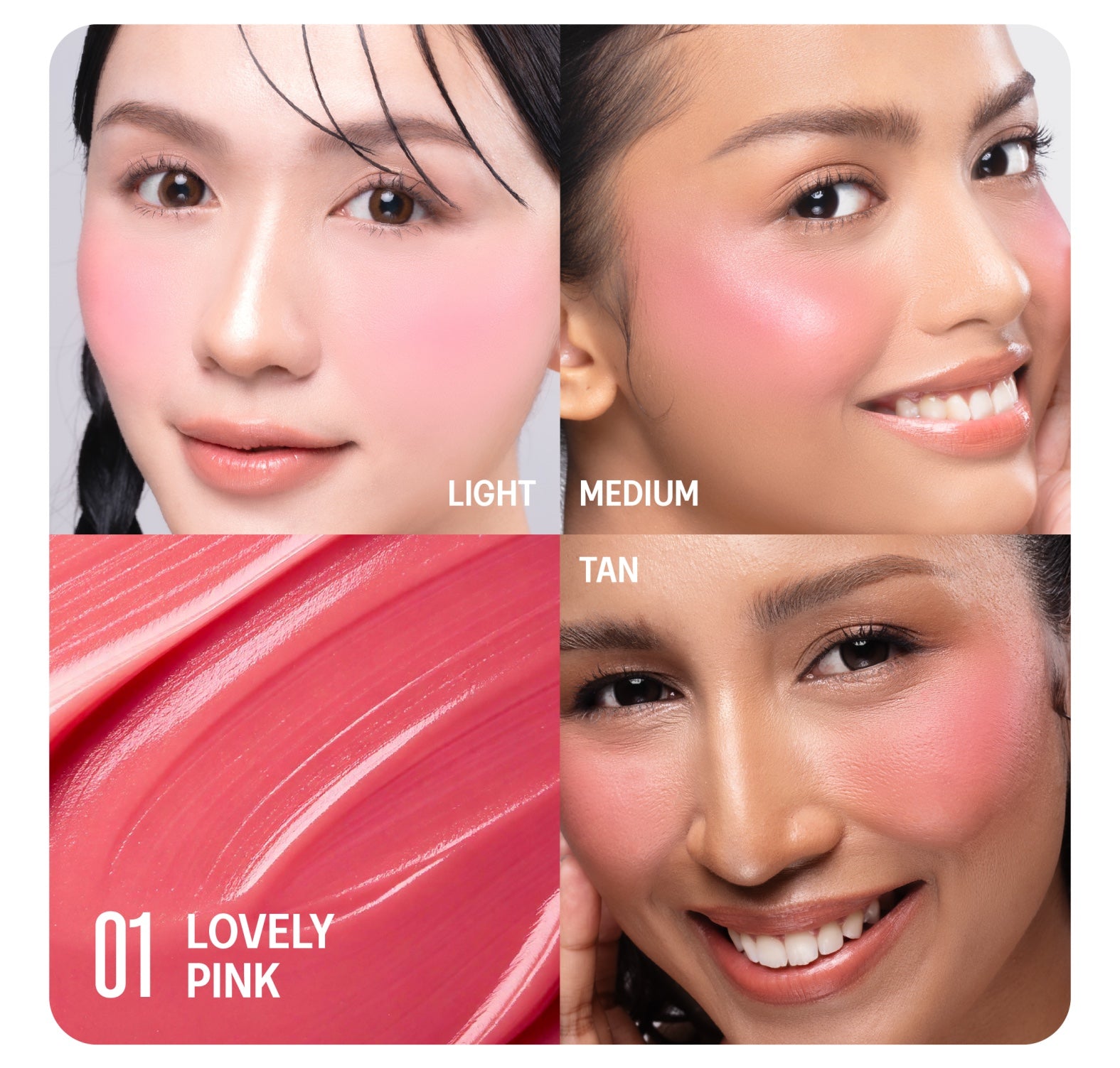 Haquhara Blushy Ever After Cream Blush / Blush On Cream / Perona Wajah Shades Pink / Peach