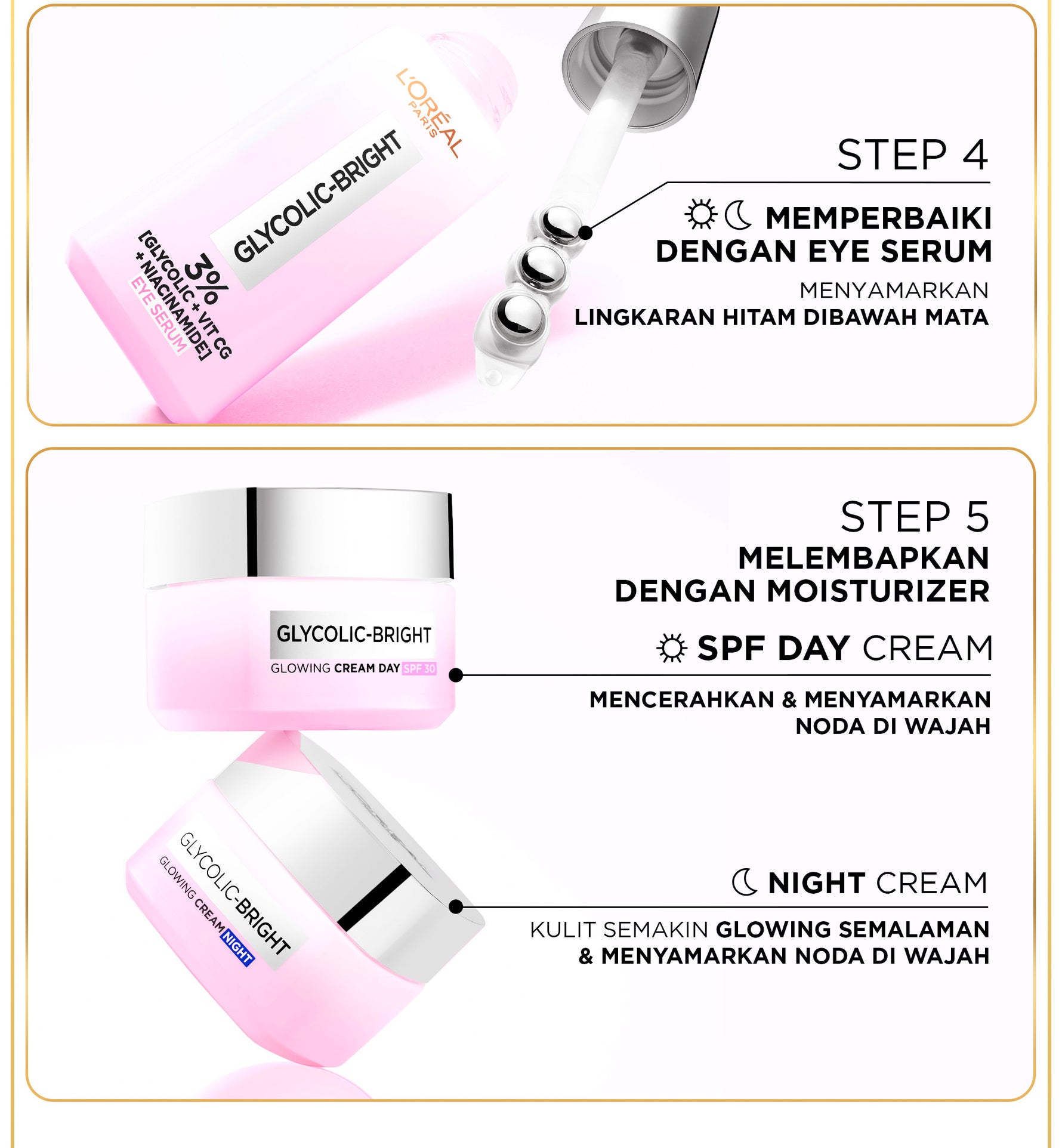 L'Oreal Paris Glycolic Bright Daily Cleanser Foam - 50/100ml Skin Facial Wash Loreal Glyco Acid AHA Exfoliating Anti Dark Spot Wajah Peeling Muka