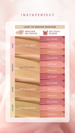 Instaperfect Base & Blush Daily Set- Skincover Air Cushion & Silk Touch Radiance Blusher- Bundle Make Up Semi Matte Finish Full Coverage