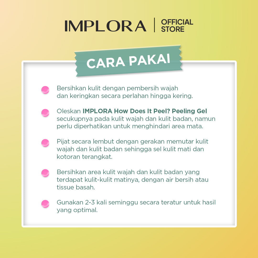 Implora How Does It Peel - Peeling Gel | Exfoliating | AHA BHA Aloe vera