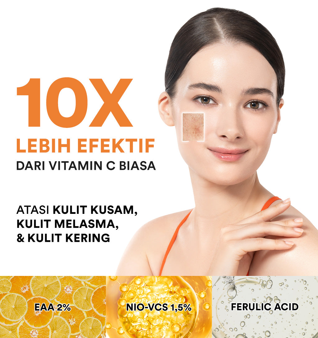 Whitelab Serum Vitamin C Glow Booster - Antioksidan Tinggi untuk Kulit Cerah dan Glowing C-Dose+ dengan NIO-VCS