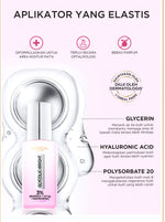 L'Oreal Paris Glycolic Bright Dark Circle Eye Serum 20ml Aplikator Boba - Skincare untuk Samarkan Mata Panda dengan Niacinamide