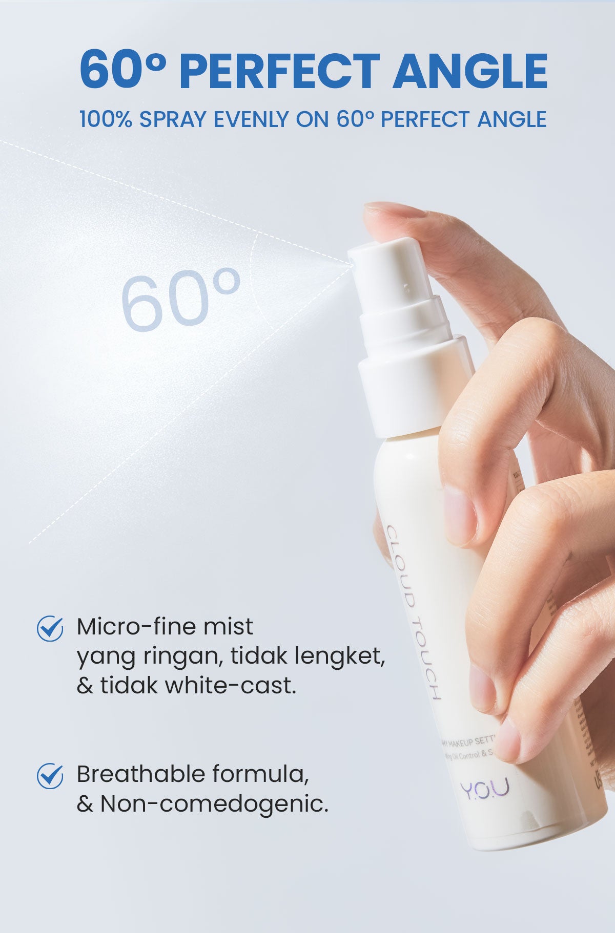YOU Cloud Touch Dreamy Makeup Setting Spray Makeup + CT Skin Tint Bundle