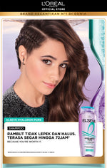 [BARU] L'Oreal Paris Hyaluron Pure 72H Purifying Shampoo - Perawatan Rambut Bebas Lepek dan Rambut Halus tahan hingga 72jam - Shampoo 280ml - Kulit Kepala Berminyak dan Rambut Kering