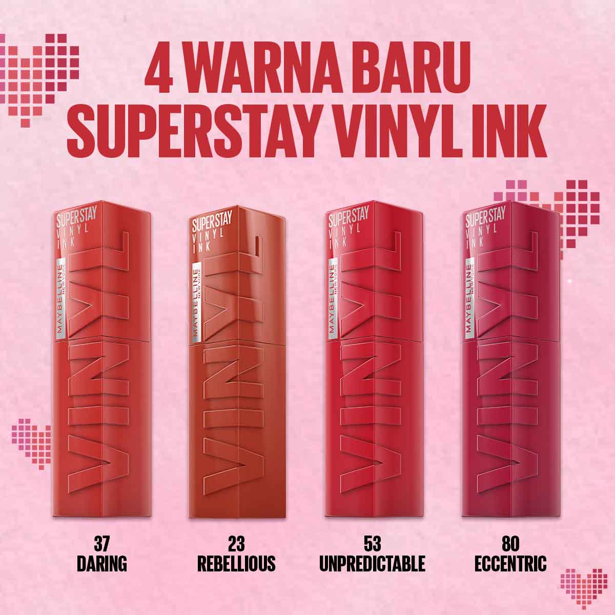 MAYBELLINE OFFICIAL Superstay Vinyl Ink 4.2 ml LIMITED EDITION - Shiny Pigmented Liquid Lipstik Lipstick