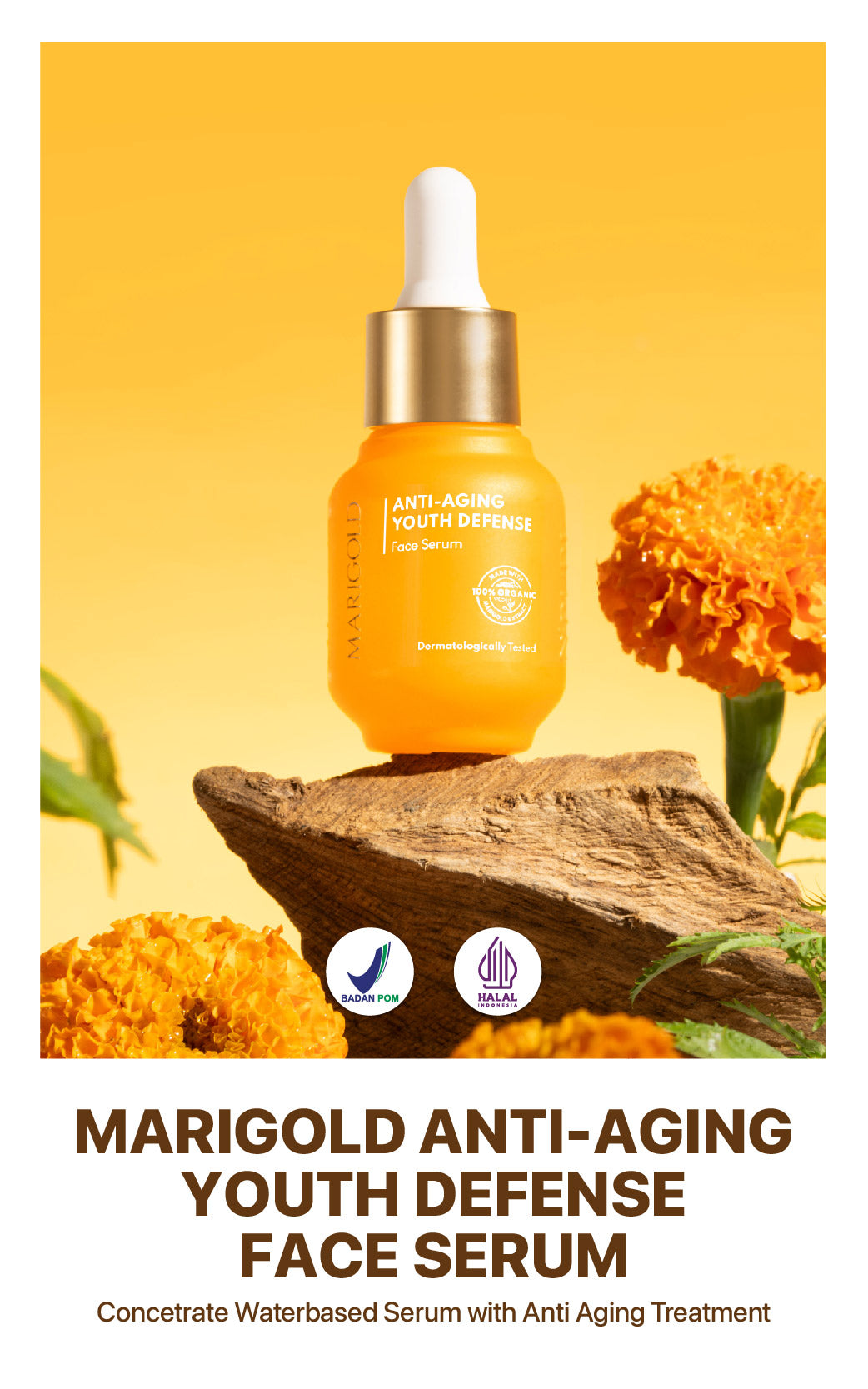 MARIGOLD SERUM - NPURE Marigold anti-Aging Youth Defense Face Serum / Anti Aging Serum / Serum Wajah Anti Aging Flek Hitam
