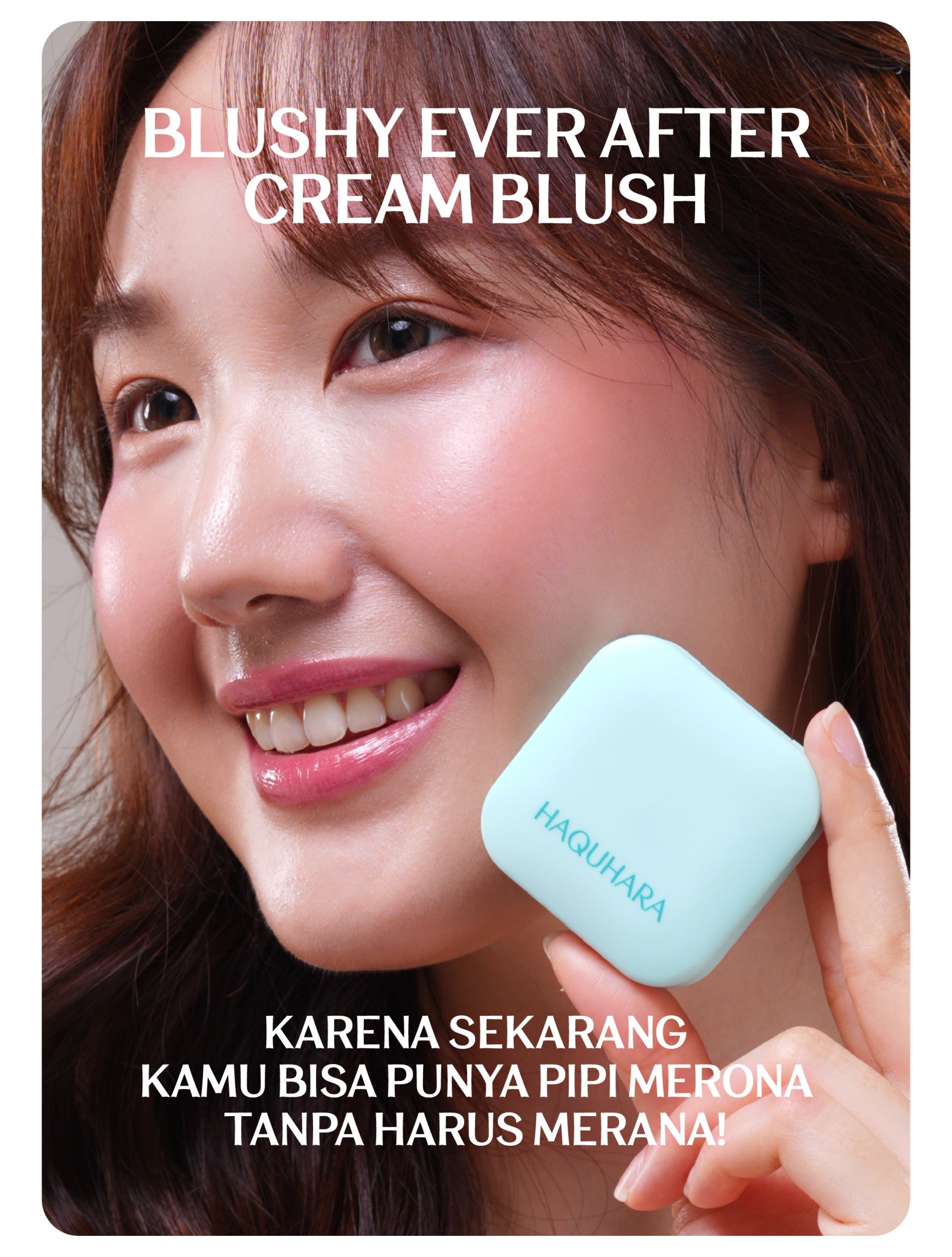 Haquhara Blushy Ever After Cream Blush / Blush On Cream / Perona Wajah Shades Pink / Peach