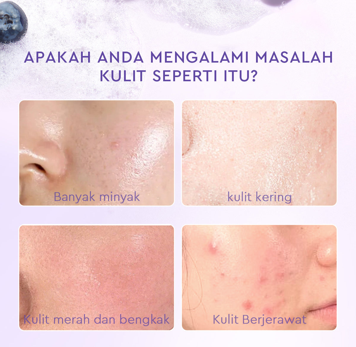 Glad2Glow Blueberry Ceramide Low pH Gel Cleanser facial wash skincare face wash sabun cuci muka cleansing balm exfoliating exfoliasi wajah sabun muka pembersih wajah Memperbaiki penghalang kulit tetap terhidrasi wajah G2G g2glow official store