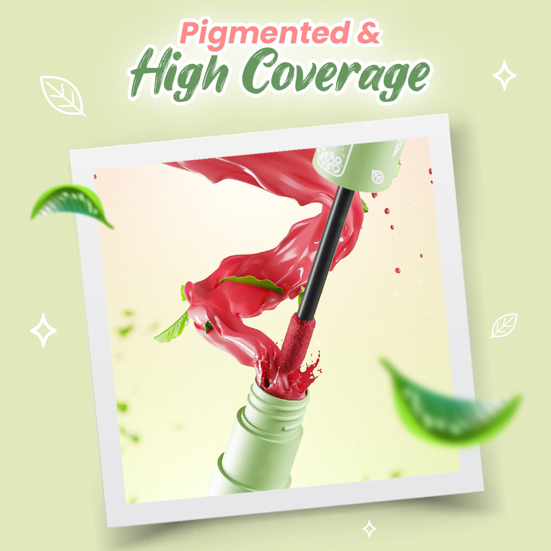 Hanasui Mattedorable Lip Cream Matcha Latte Edition - Lip Cream Double Mouisturizing With Vitamin E Pigmented Velvet Finish & Non - Transferable