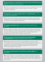 GARNIER Tri Acid Renew Peeling Serum Exfoliasi Wajah - Glass Skin AHA BHA PHA 10% Niacinamide 5% Skincare Exfoliating Renewal Concentrate kulit ideal daily safe for sensitive skin exfoliant serum mencerahkan wajah