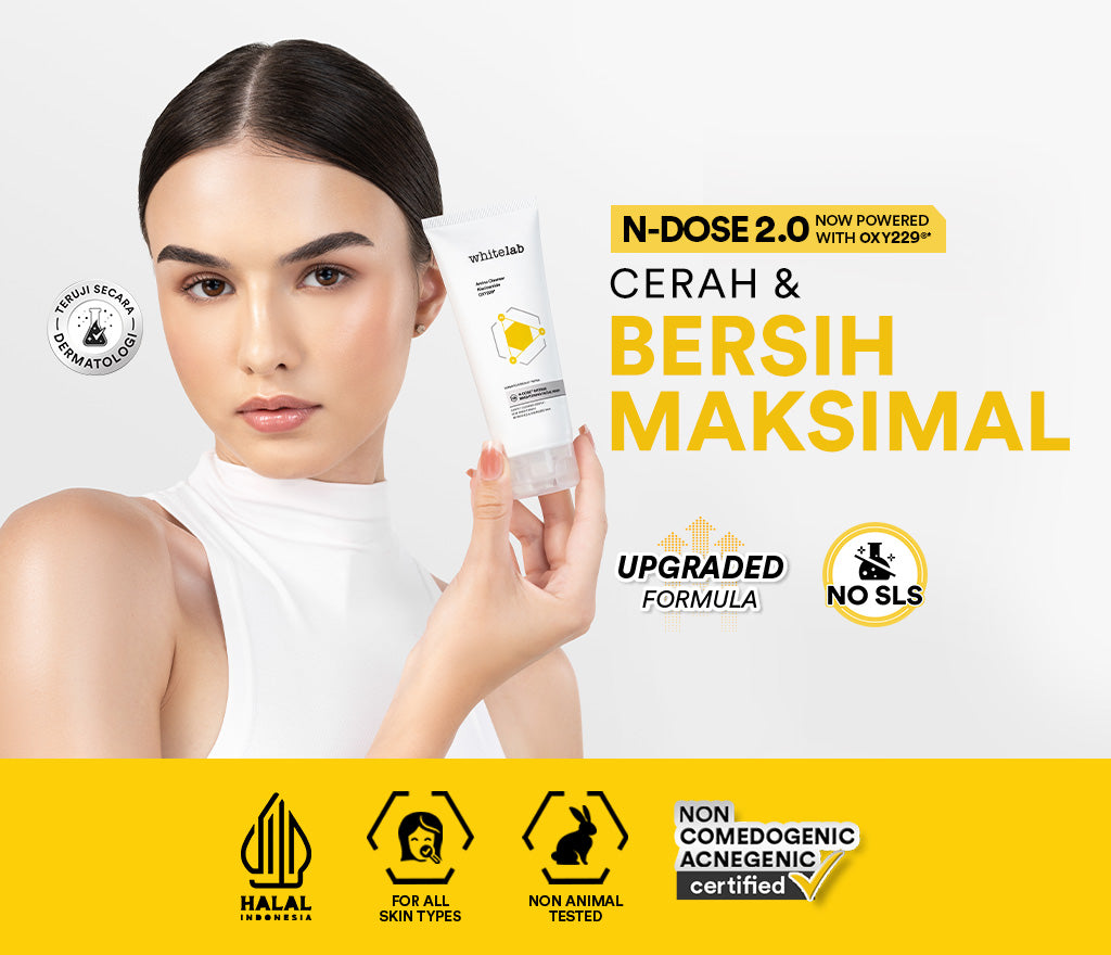 [NEW FORMULA] Whitelab N-Dose+ 2.0 Intensive Brightening Facial - Sabun Pembersih Muka Pencerah Dengan Amino Cleanser Gentle Anti Iritasi (Bpom)