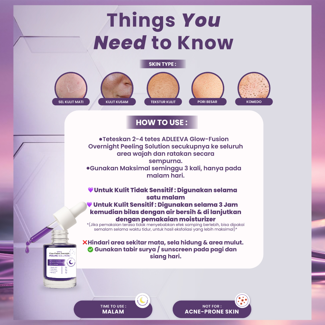 ADLEEVA- BUNDLE Peeling Solution + Moisturizer SET