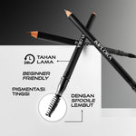 Implora Urban Eyebrow Pencil | Pensil Alis Black Brown Dark | Waterproof | Prilly's Choice