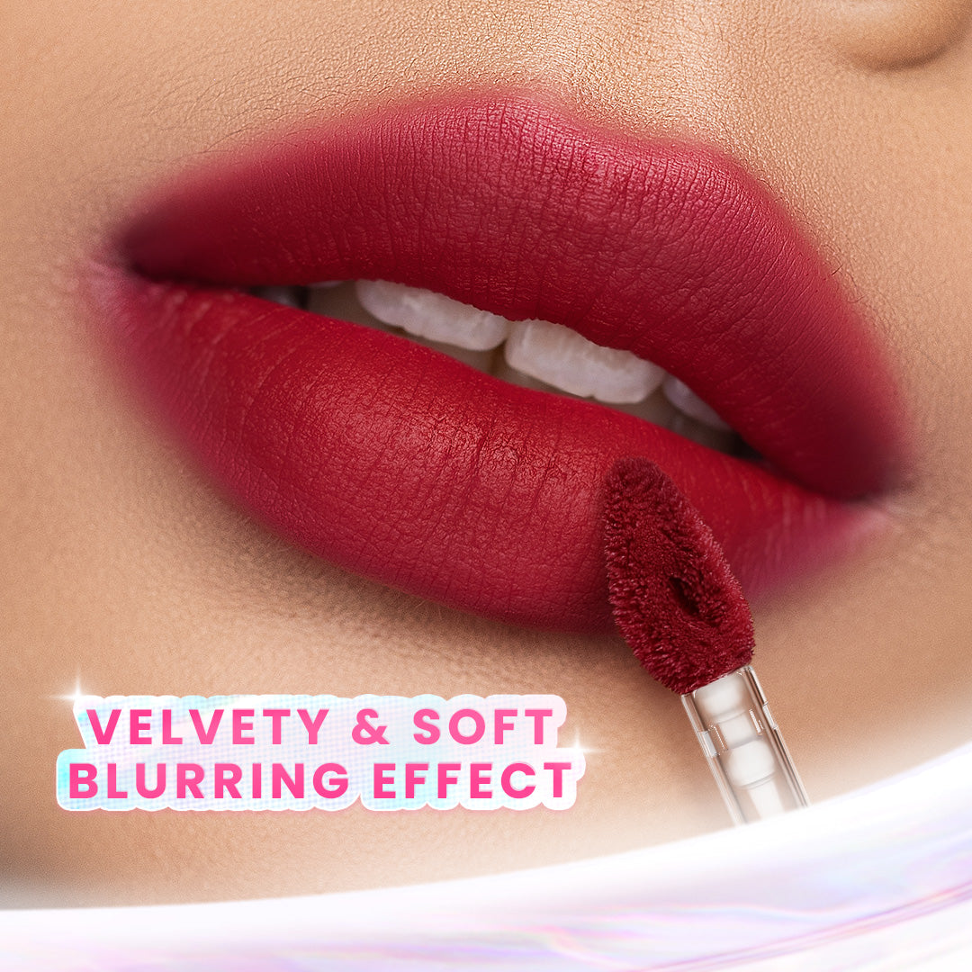 Hanasui Next Level Blurry Tint - Lip Tint Watery To Blur Lightweight Tahan Lama Velvet Finish Powdery Tint Blurring Effect Stain Lasting Up to 8 H