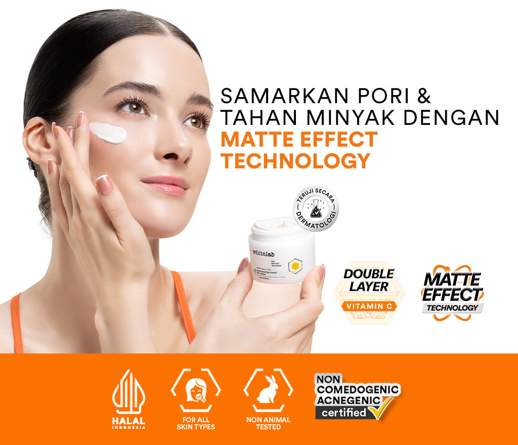 Whitelab Glow Booster C-Dose+ Day Cream - Pelembap Krim Pagi Pencerah Wajah untuk Kulit Kering dengan Niacinamide & UV Filter [BPOM]