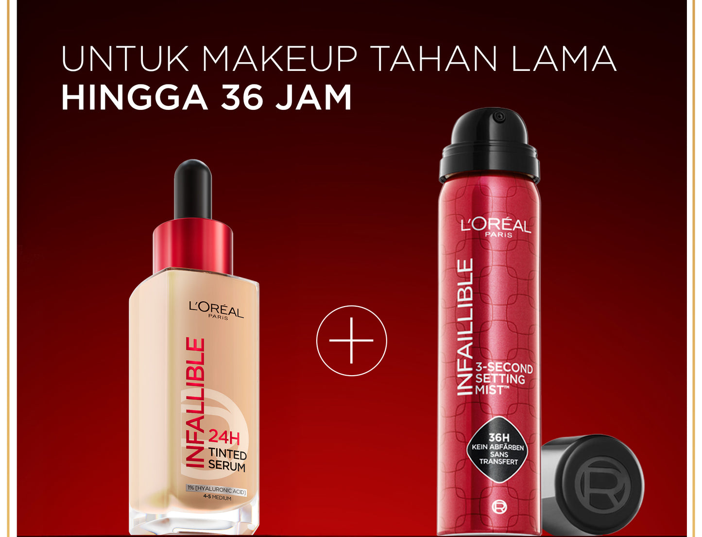 [BARU] L'OREAL PARIS INFALLIBLE 24H TINTED SERUM FOUNDATION LIGHTWEIGHT BREATHABLE RINGAN TAHAN HINGGA 24 JAM