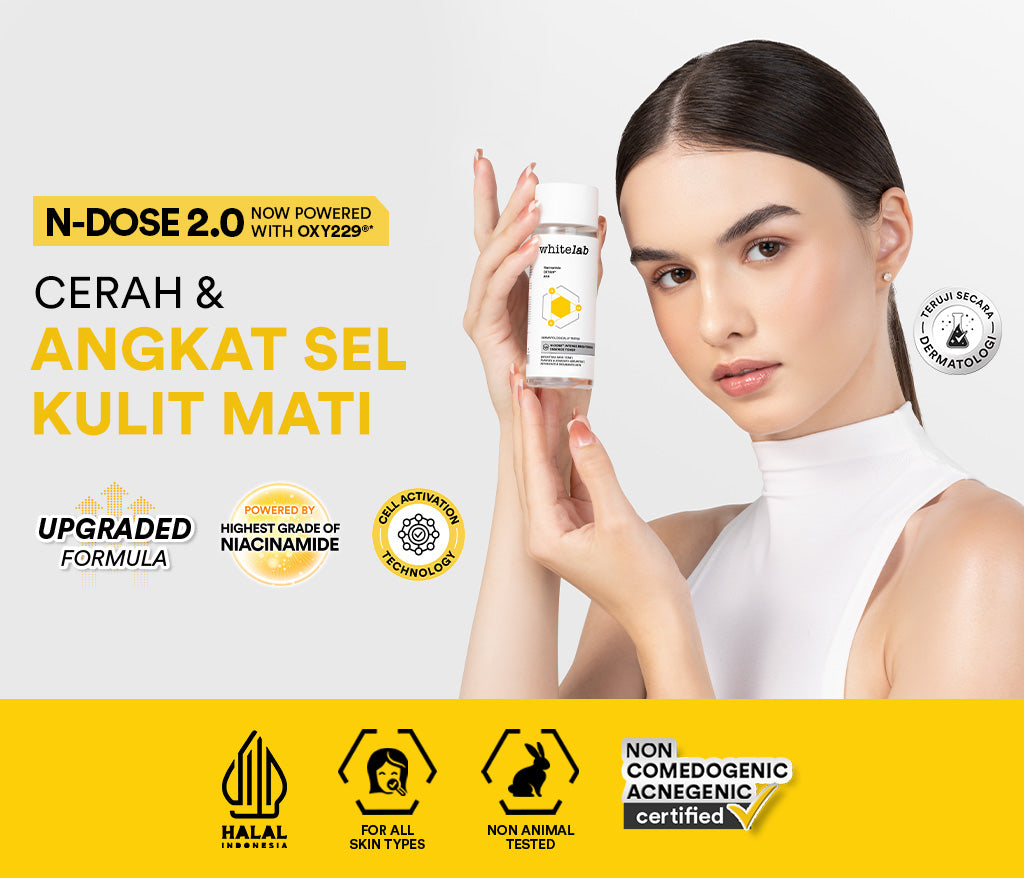 Whitelab Brightening Essence Toner - Pencerah Wajah Anti Kusam & Melembapkan N-Dose+ 2.0