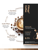 NEWLAB Fitlogy Coffee | Kopi Sehat untuk Kontrol Berat Badan & Gut Health | L-Karnitin & Garcinia Pelangsing Badan  15 Sachet