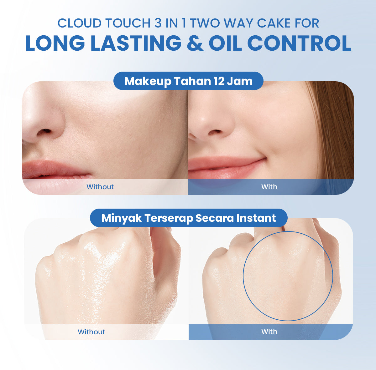 YOU Cloud Touch Dreamy 3 in 1 Two Way Cake Bedak Padat Two Way Cake Makeup