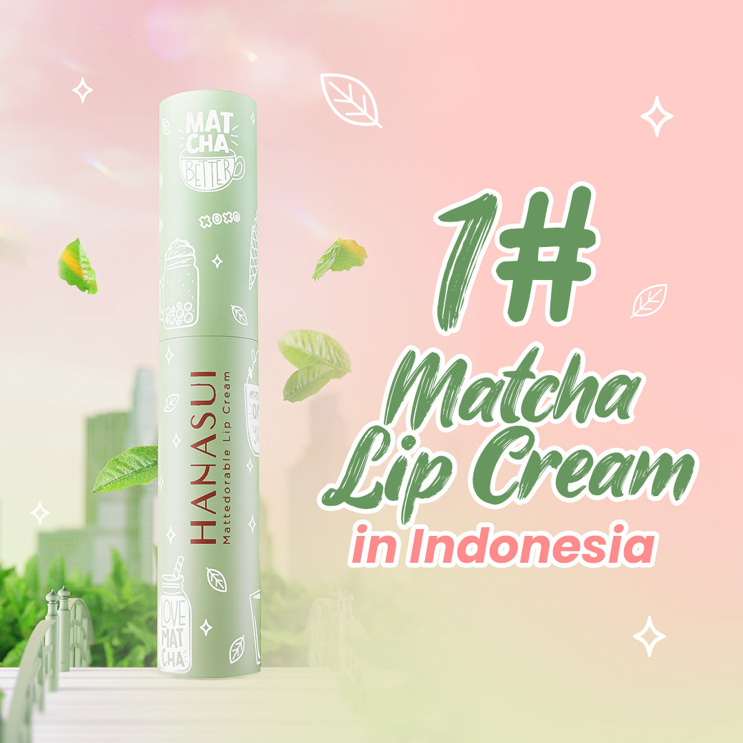 Hanasui Mattedorable Lip Cream Matcha Latte Edition - Lip Cream Double Mouisturizing With Vitamin E Pigmented Velvet Finish & Non - Transferable