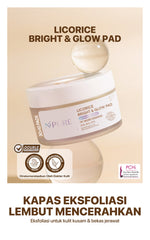 FREE SHEETMASK - NPURE Brightening Exfoliating Pad Licorice / Light Up / Kapas Wajah Exfoliasi Cerah Glowing