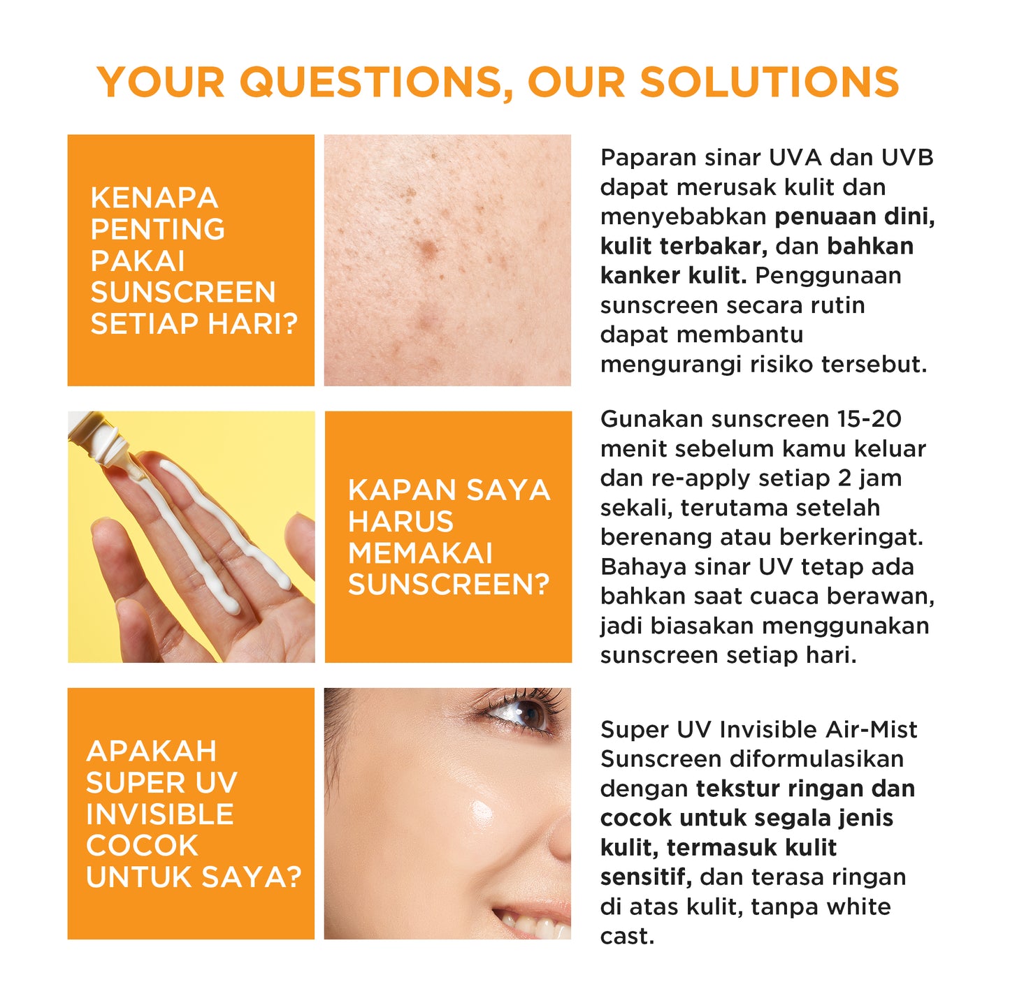 (PAKET HEMAT ISI 3) GARNIER Super UV Invisible Air-Mist Sunscreen Spray SPF 50+ PA++++ Micellar Pink Sakura Glow Water Gel Skin Barrier Repair Daily Cleanser Moisturizer Protection Essentials Bundle - 75 ml + 50 ml + 125 ml