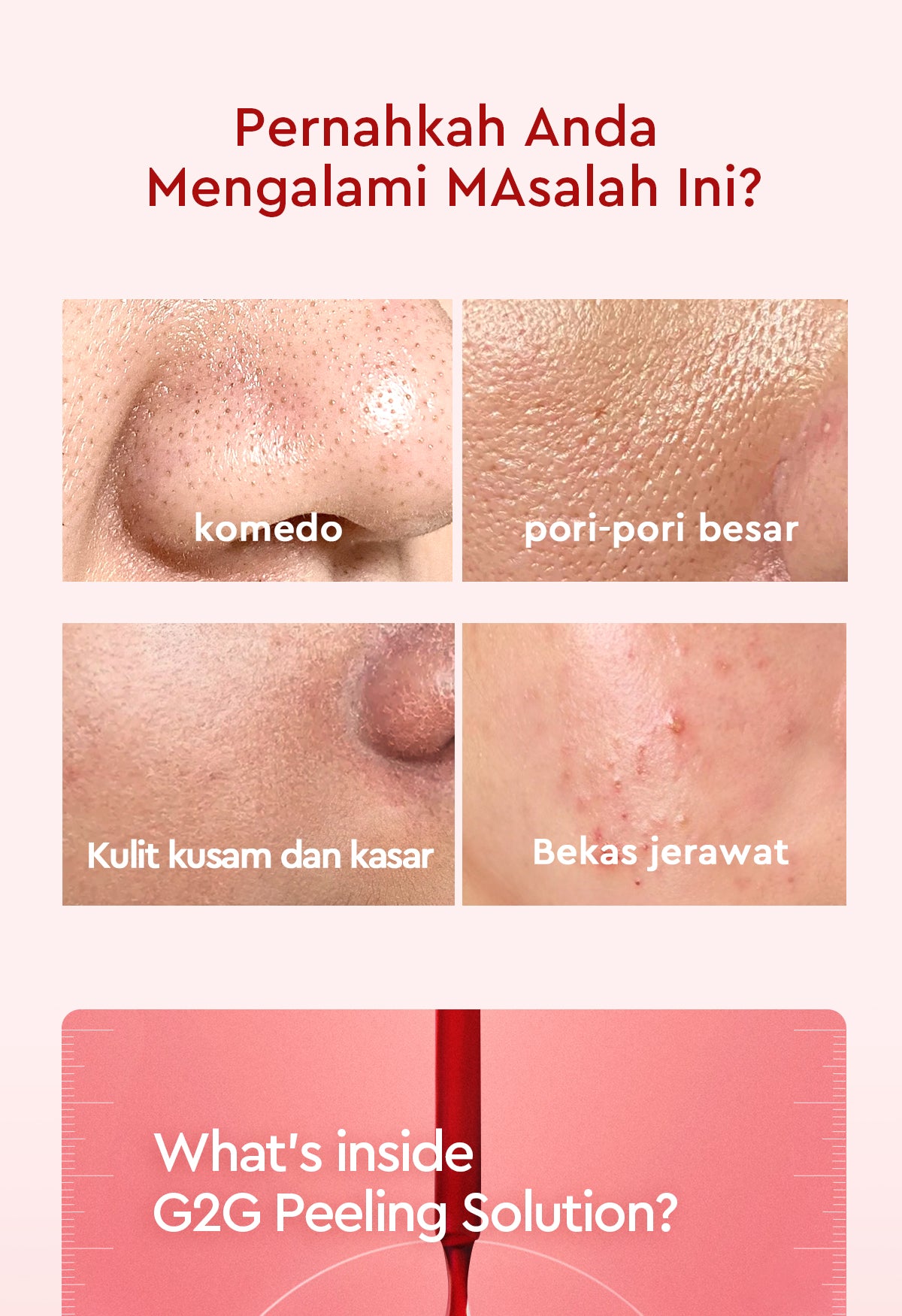 Glad2Glow Peeling Solution Serum Eksfoliasi Wajah 60S Menghaluskan Kulit Anda AHA BHA PHA Intensive serum vitamin c serum wajah white serum wajah glowing dan putih peeling exfoliating serum niacinamide Bahkan warna kulit kulit halus g2glow official store