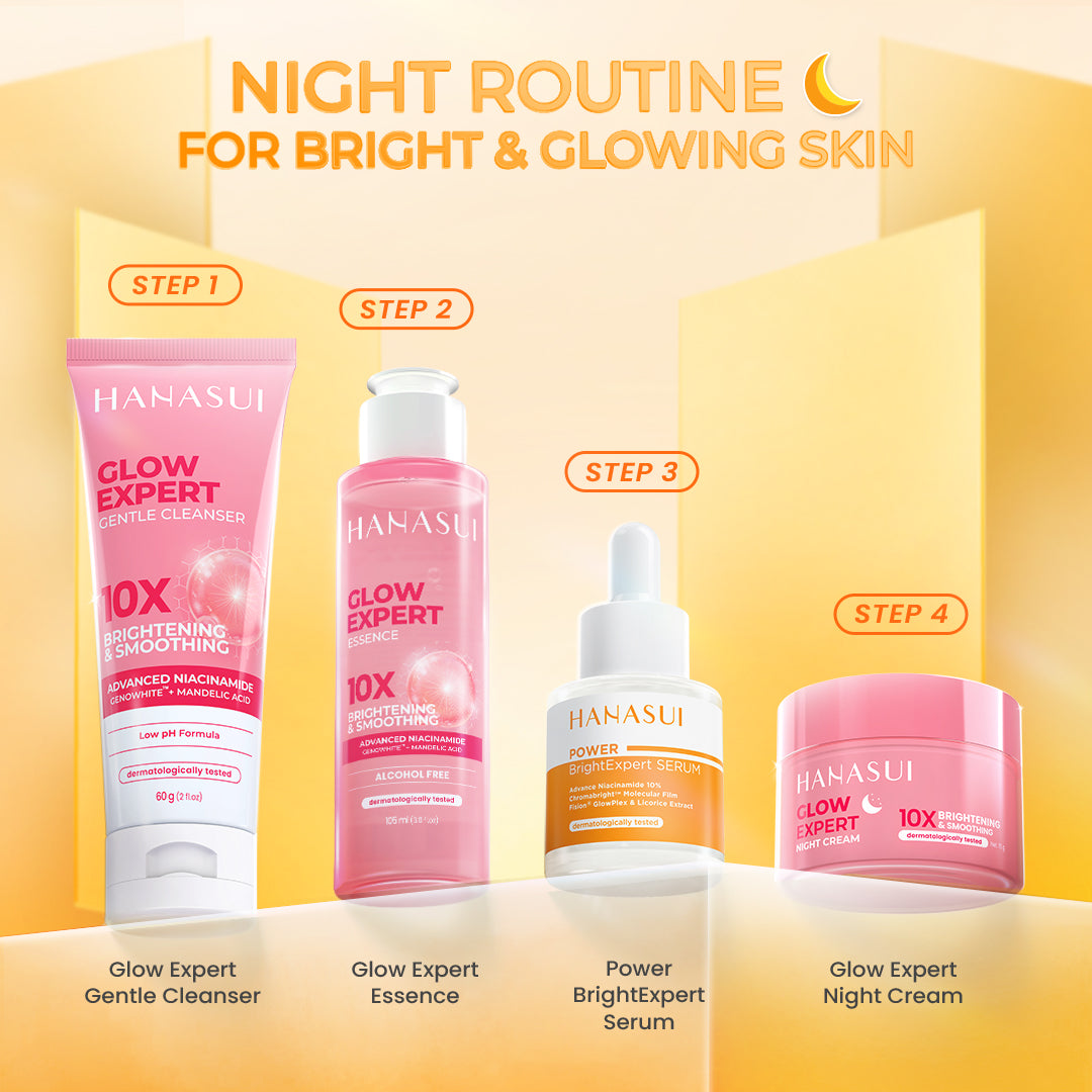 【5pcs Hemat】(REAL 10% ADVANCE NIACINAMIDE) Hanasui Power Bright Expert Serum - Mencerahkan, Kurangi Bintik Hitam Bekas Jerawat