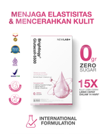 NEWLAB Brightlogy GlutaColl-5500| Collagen Drink | Minuman Collagen & Minuman Glutathione BPOM untuk Mencerahkan 15 Sachet