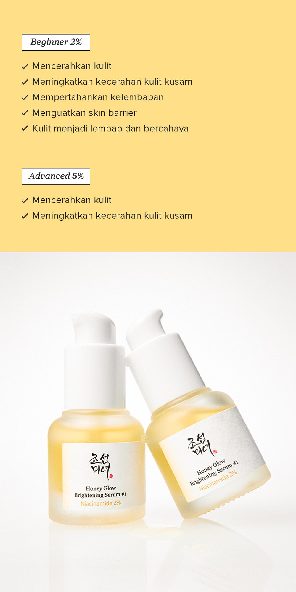 Beauty of Joseon Honey Glow Brightening Serum #1 : Niacinamide 2% + Honey Extract